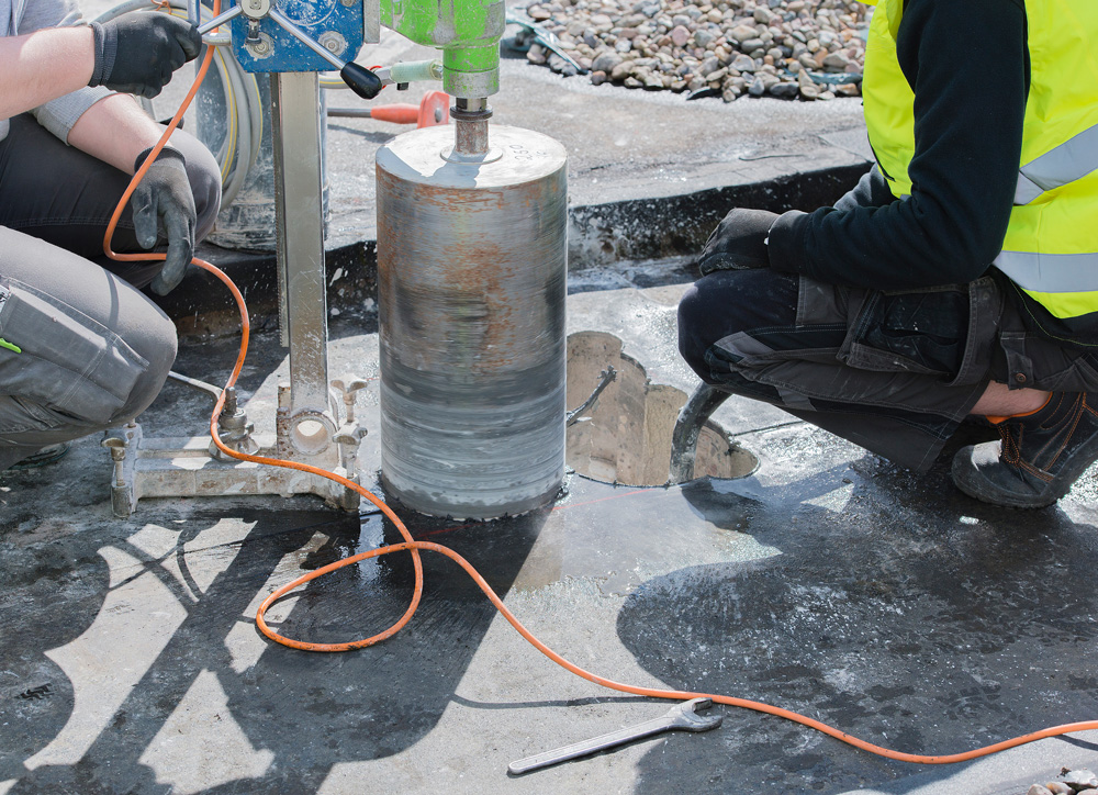 تجهیزات و روش کرگیری آسفالت برای تست مقاومت