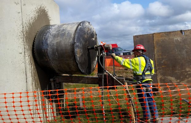 کرگیری ستون‌های سنگین سازه‌ای