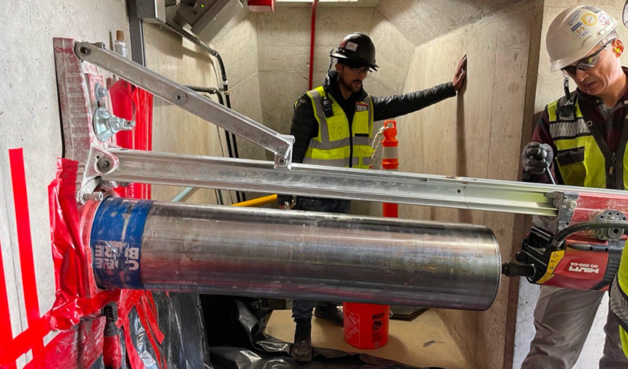 تجهیزات لازم برای کرگیری ستون با مته الماسی